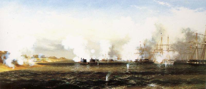 Xanthus Russell Smith Attack on Fort Fisher,North Carolina oil painting picture